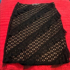 Bisou Bisou Black Lace Pencil Skirt